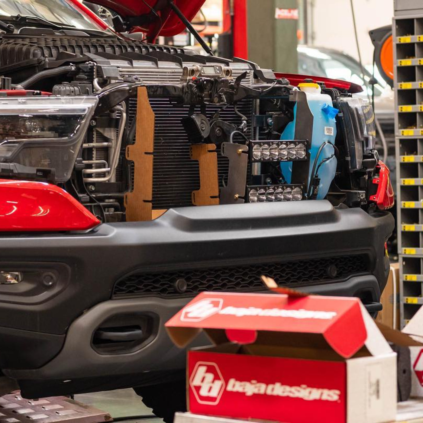 21-24 Ram 1500 TRX SDHQ Built Behind the Grille LED Light Bar Mount installed