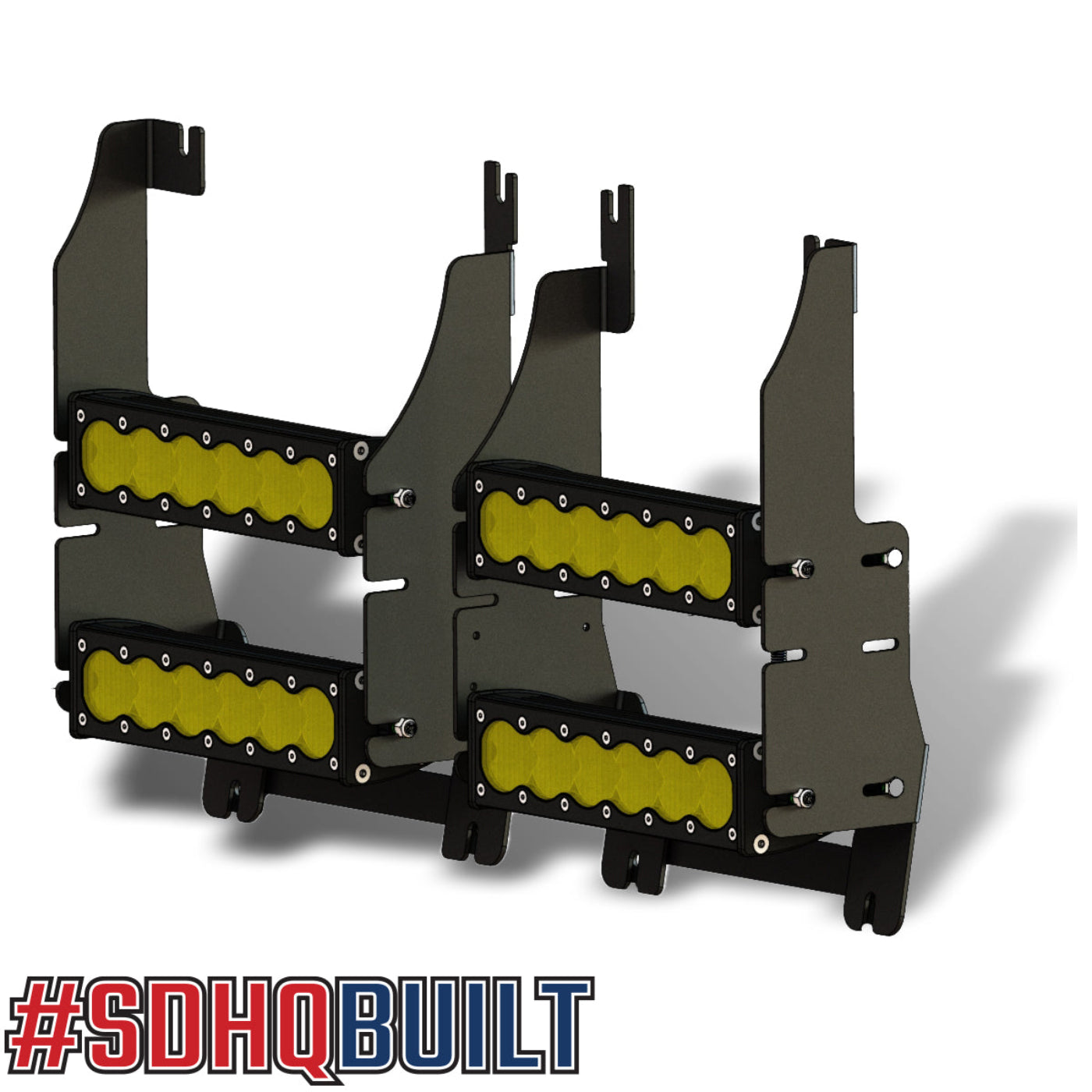 21-24 Ram 1500 TRX SDHQ Built Behind the Grille LED Light Bar Mount design with lights