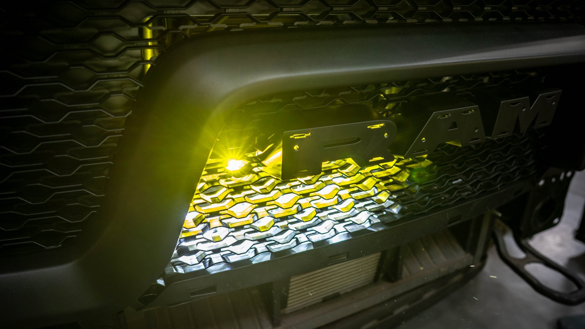 '21-Current Ram 1500 TRX SDHQ Built Behind the Grille LED Light Bar Mount
