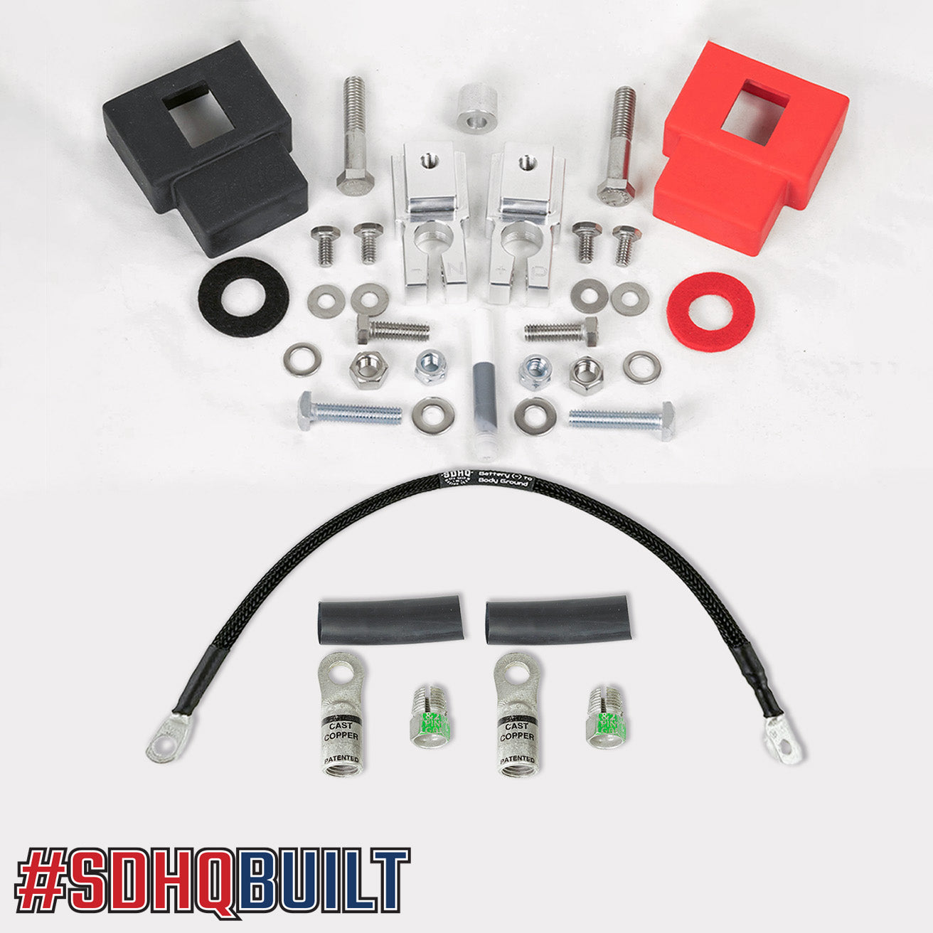 '10-14 Ford Raptor SDHQ Built Billet Battery Terminal Kit parts