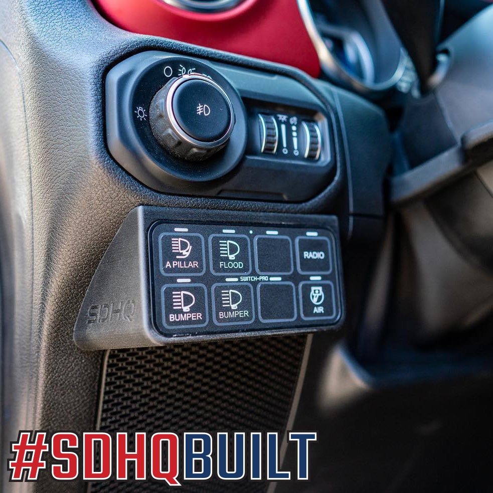 '20-23 Jeep JT SDHQ Built Switch Pros SP-9100 Keypad Mount