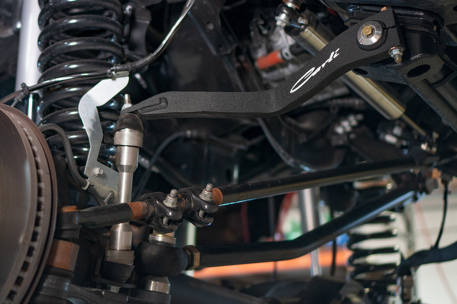 '17-24  Ford F250/350 Carli E-Venture Suspension System-4.5" Lift Display on vehicle