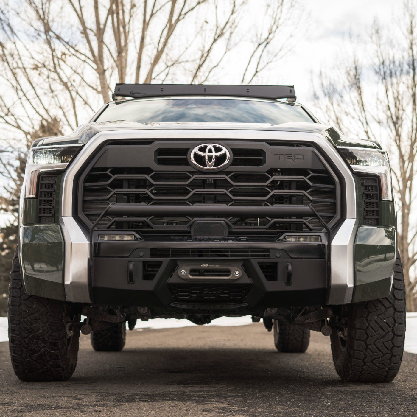 '22-25 Toyota Tundra CBI Off-Road Covert Series Front Bumper Display on Vehicle