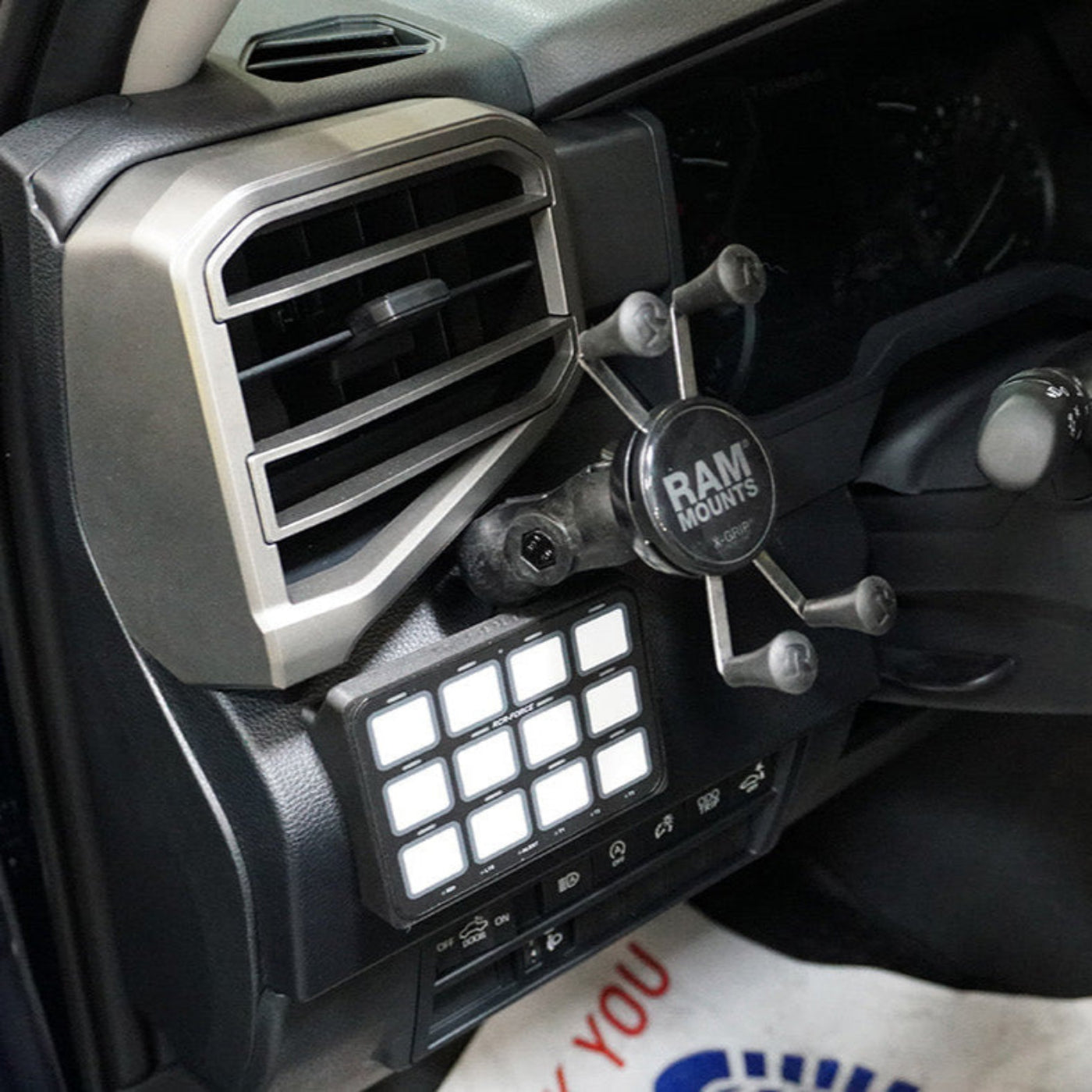 '22-24 Toyota Tundra SDHQ Built Switch-Pros RCR-Force-12 Keypad Mount installed