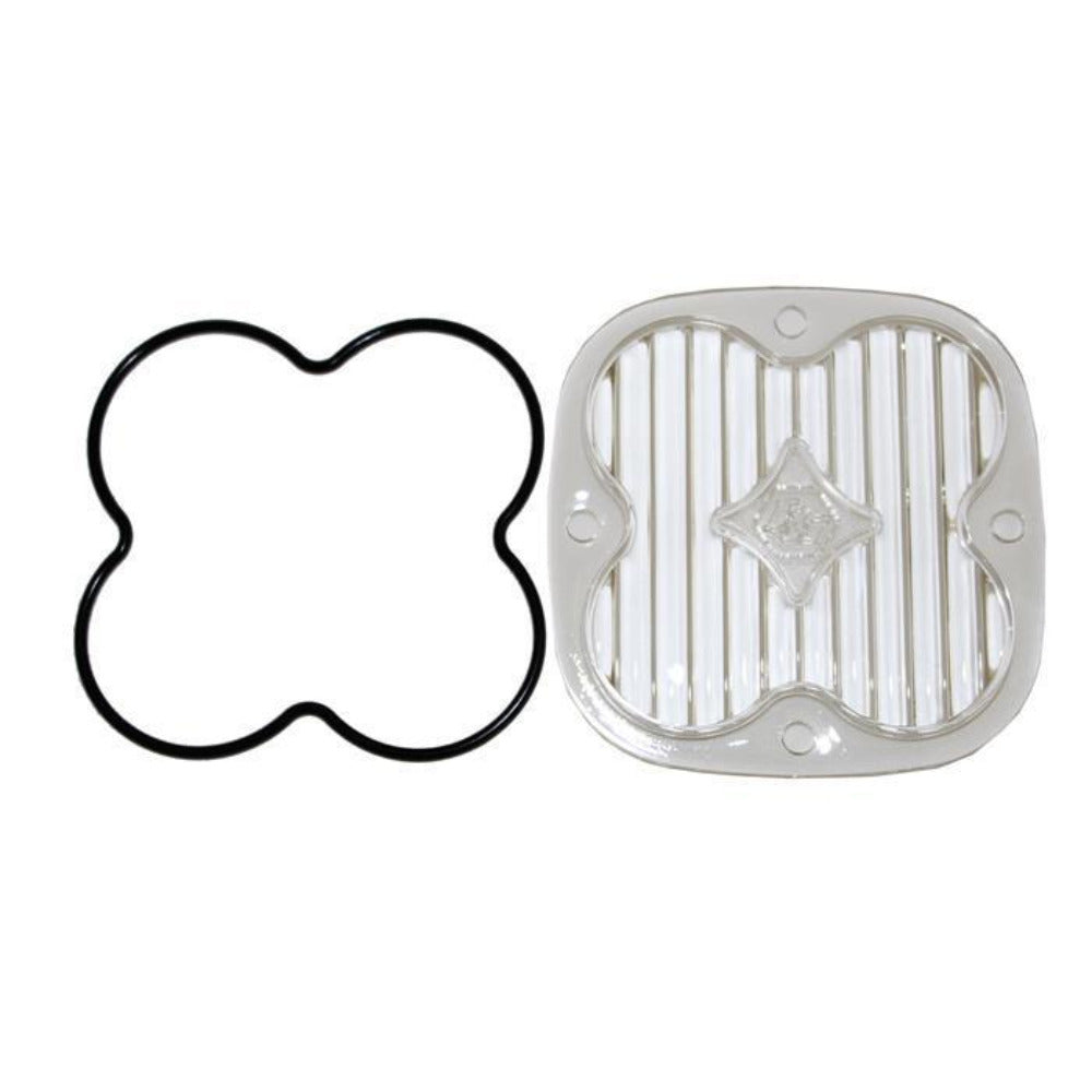 Squadron Series Lens Kit Lighting Baja Designs Clear Wide Driving Display of Included Parts