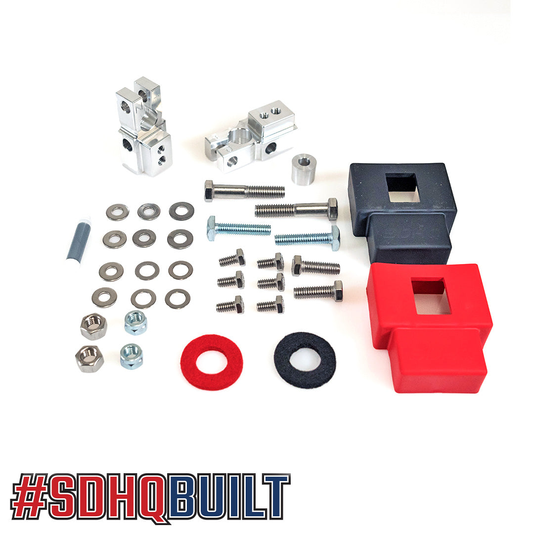 '07-17 Jeep Wrangler JK SDHQ Built Billet Battery Terminal Kit parts