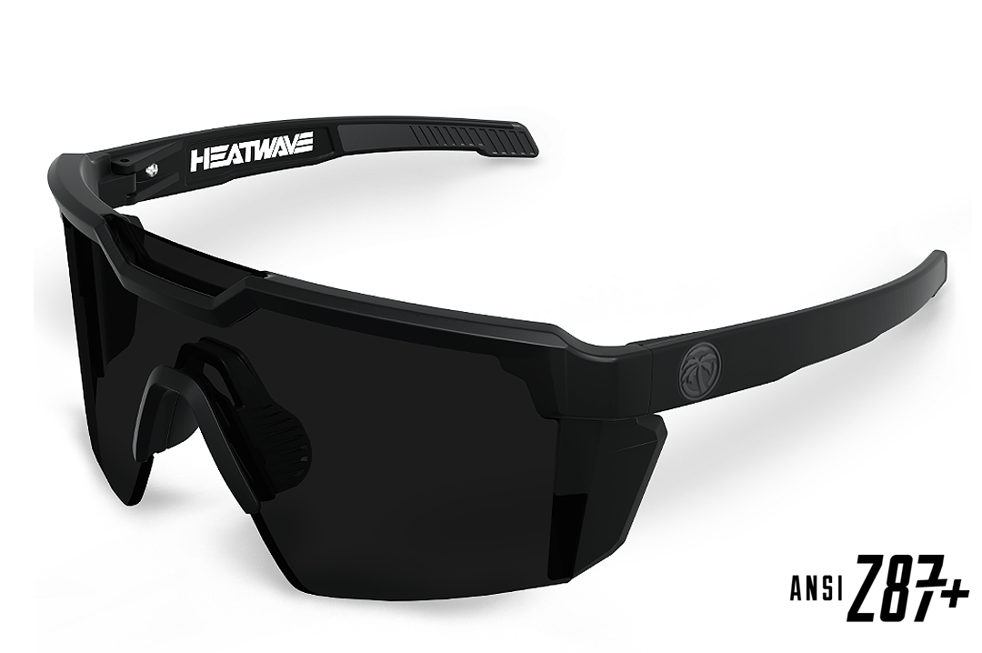 Future Tech Black Frame Sunglasses - Black Lens Display