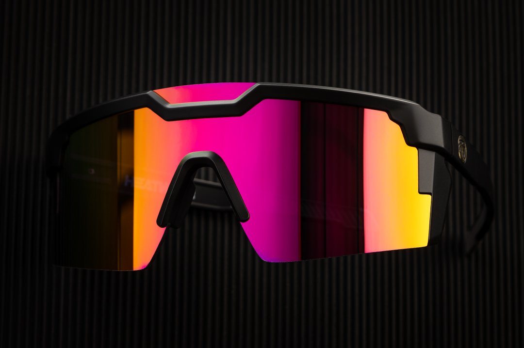 Future Tech Black Frame Sunglasses - Savage Spectrum Lens Display