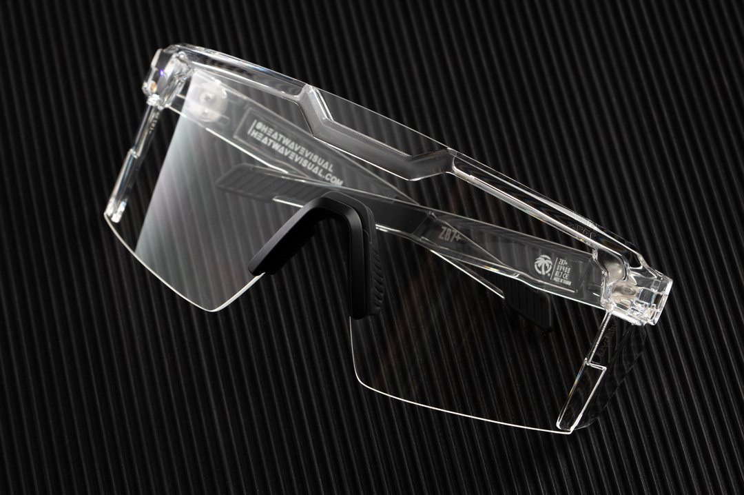 Future Tech Clear Frame Sunglasses - Clear Lens Display