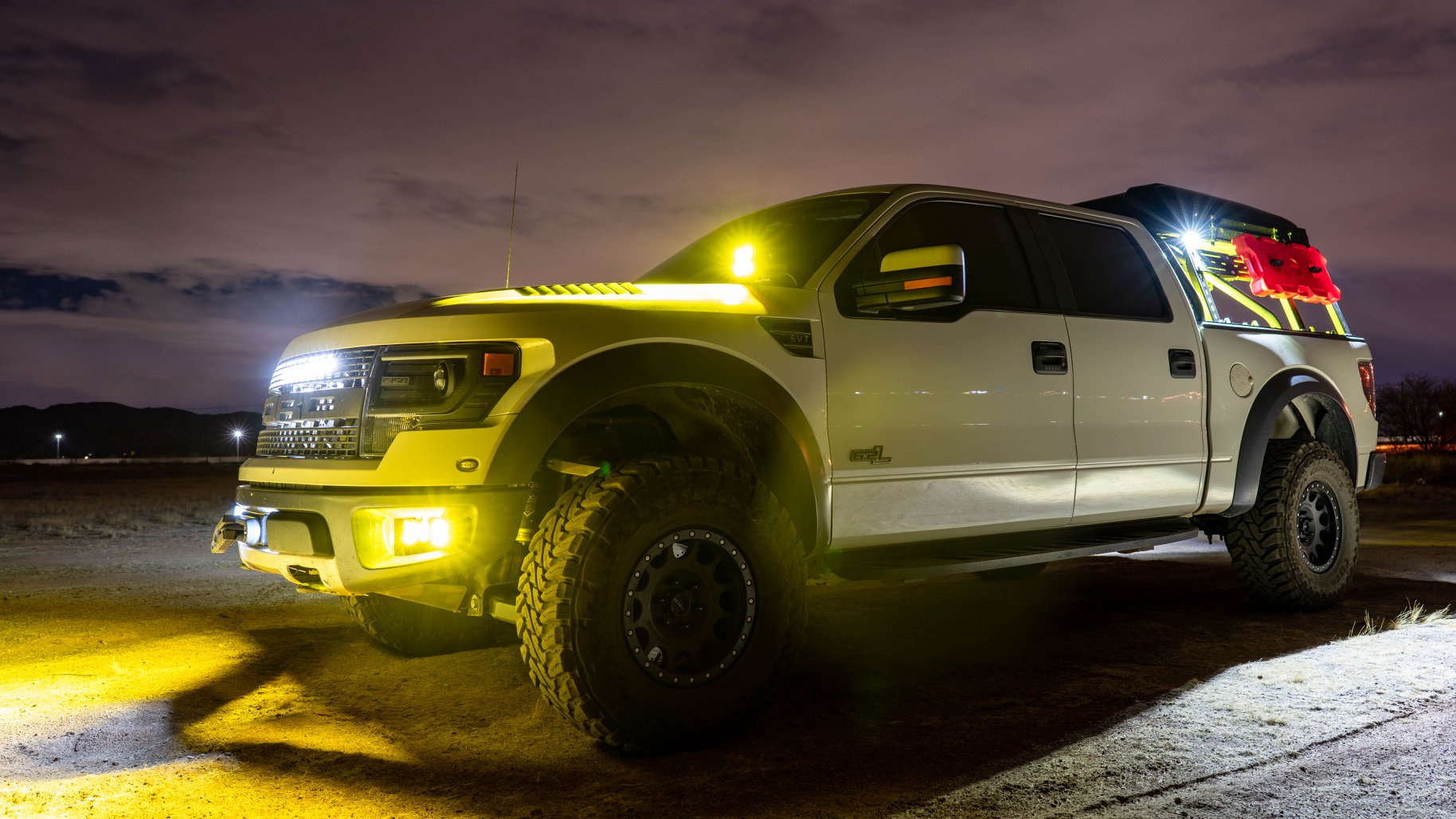 '10-14 Ford Raptor SDHQ Built A-Pillar Light Mounts display
