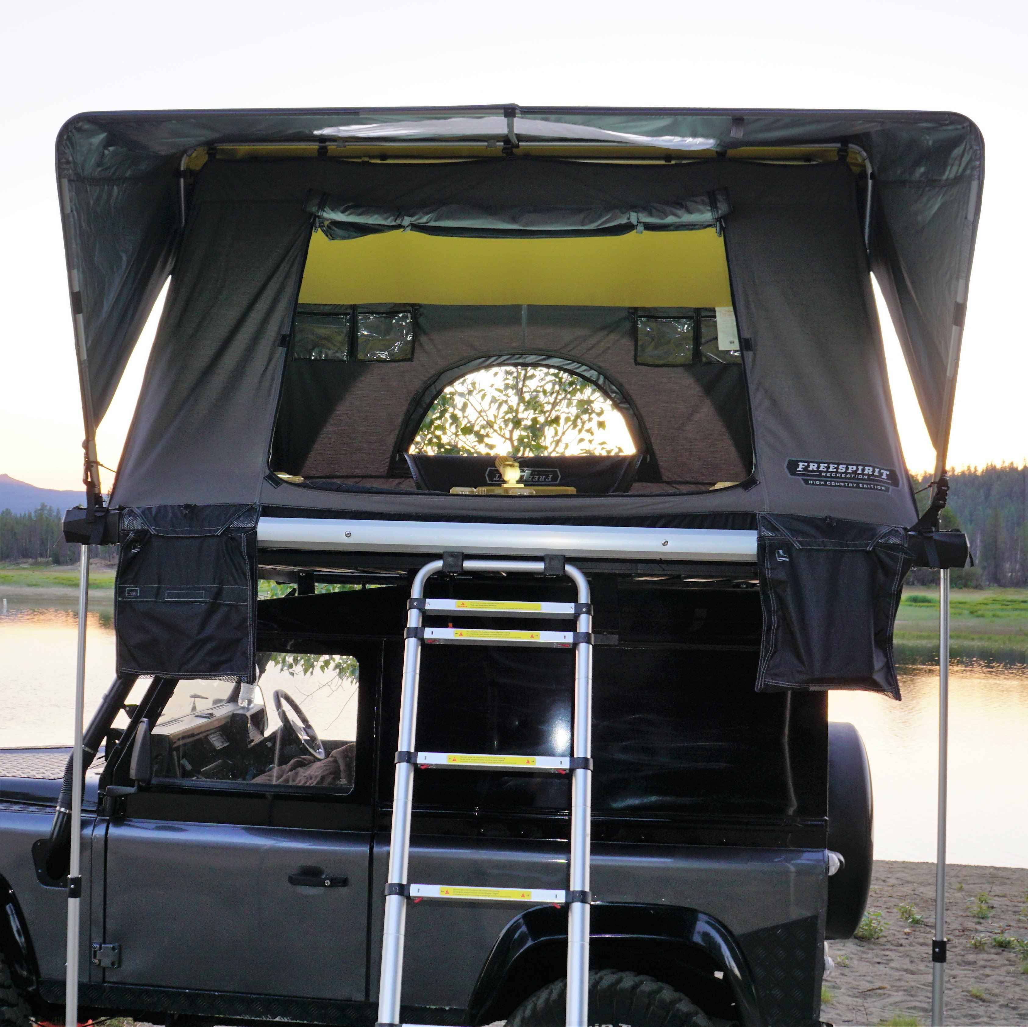 High Country Premium Series 80" Roof Top Tent Display on Vehicle