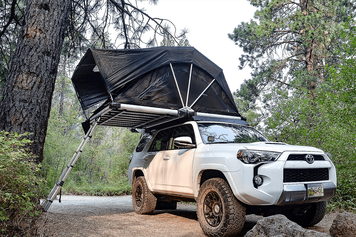 High Country Premium Series 80" Roof Top Tent Display on Vehicle