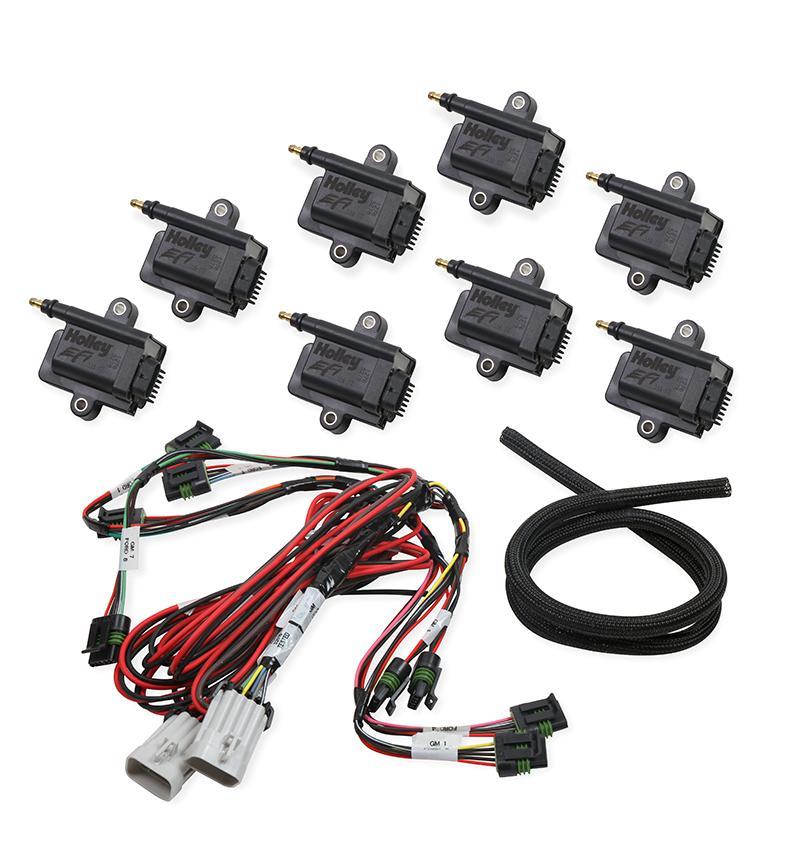 Holley Coil Near Plug Smart Ignition Coils Display of Included Parts