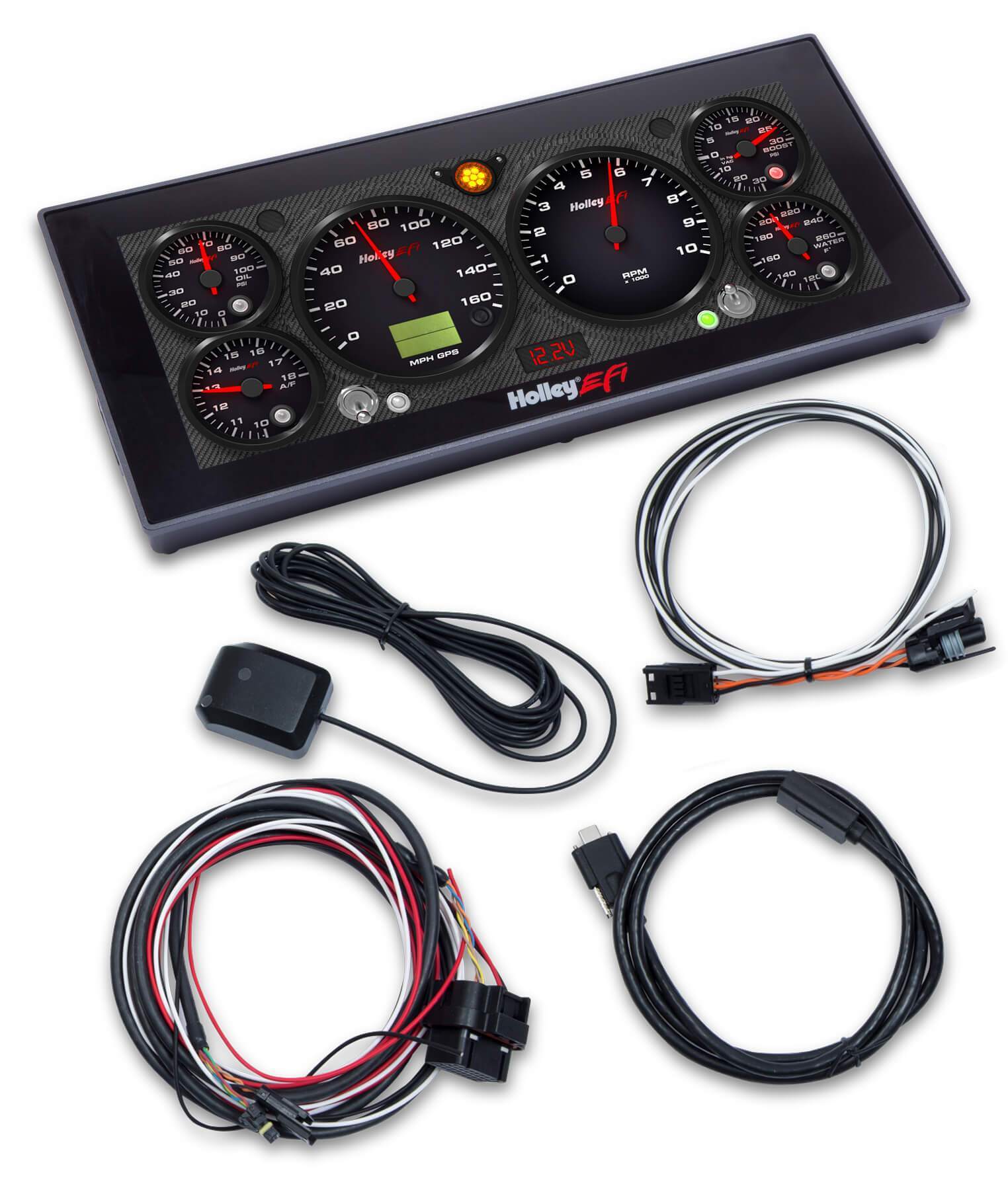 Holley EFI Pro Dash Touchscreen Display of Included Parts