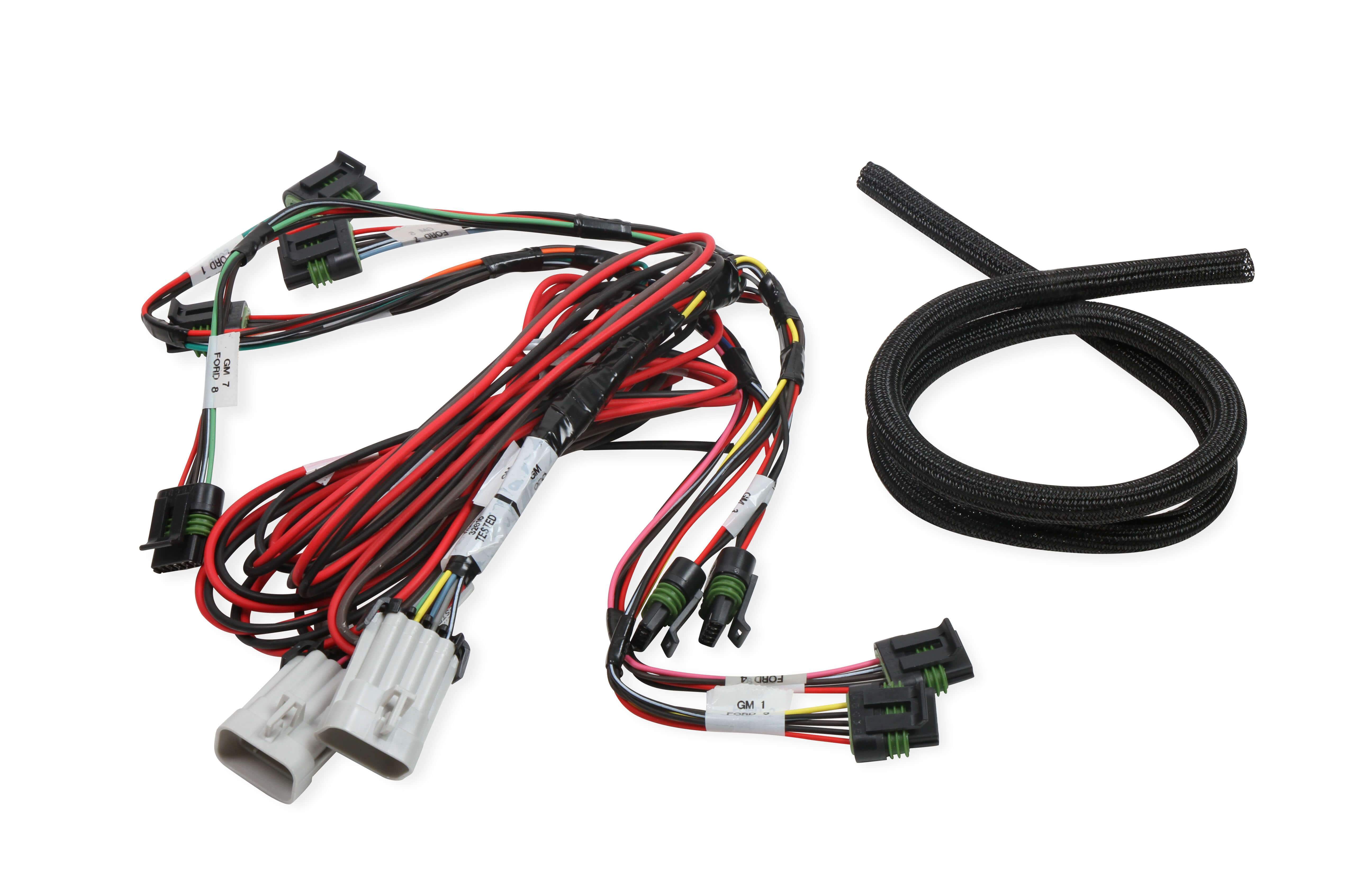 Holley HP EFI Smart Coil Sub Harness Display of Included Parts