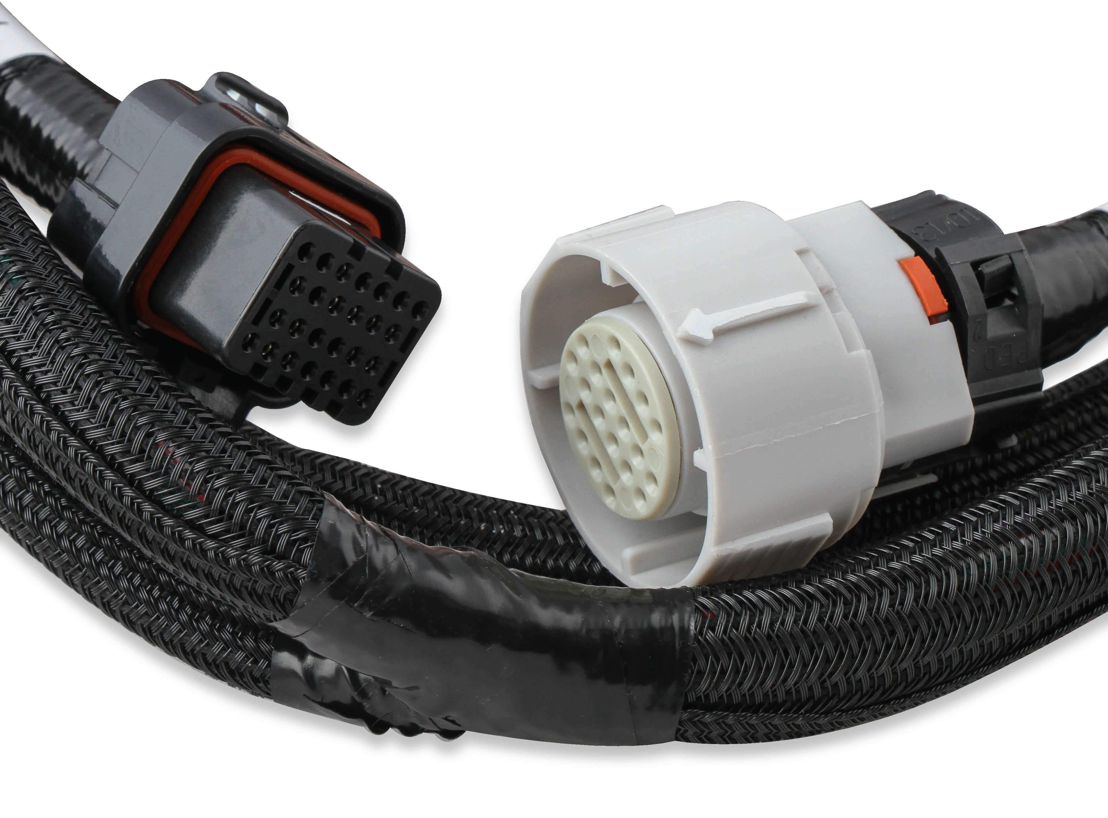 Holley Terminator X MAX Engine Management Systems Close-up Display of harness ends