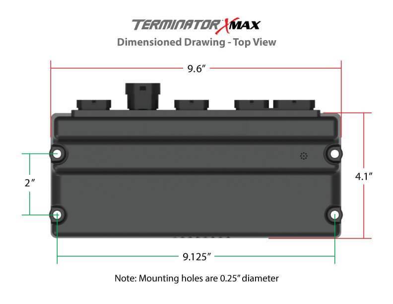 Holley Terminator X MAX Engine Management Systems Dimension Display
