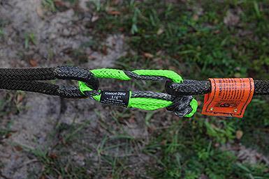 Mini Gator-Jaw 1/4" Soft Shackles Display (In Use)