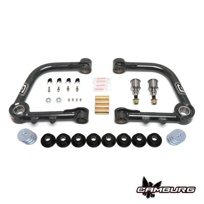 '07-21 Toyota Tundra Camburg Tubular 1.50" Uniball Upper Control Arms Display of Included Parts