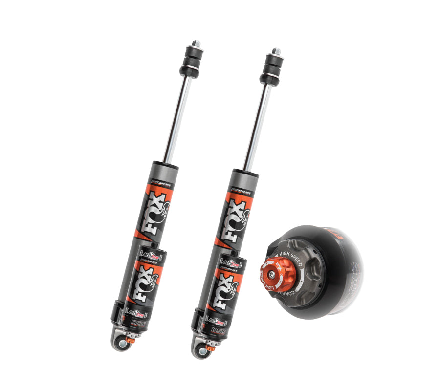 '14-22 Ram 2500 Fox Performance Elite Series 2.5 PB Rear Shocks Display of Included Parts