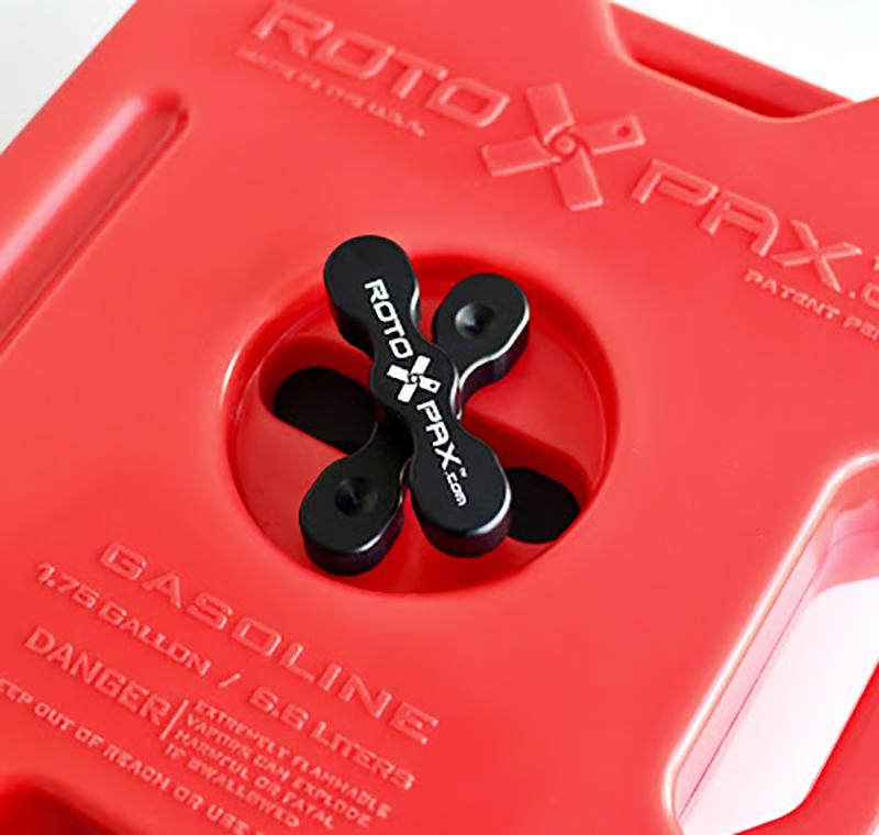 DLX Pack Mount Fuel Jug Mount Rotopax display