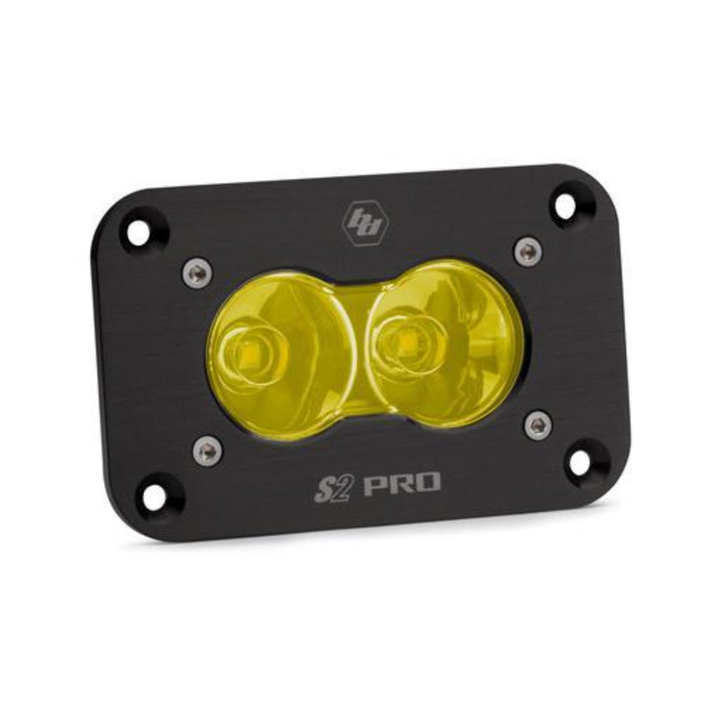 S2 Pro Flush Mount LED Light Lighting Baja Designs Amber Spot Display