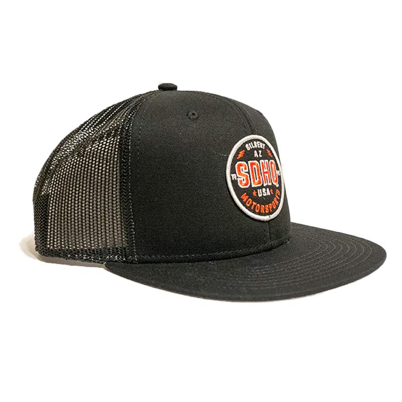 SDHQ Motorsports Black Trucker Style Snapback Hat Apparel SDHQ Off Road