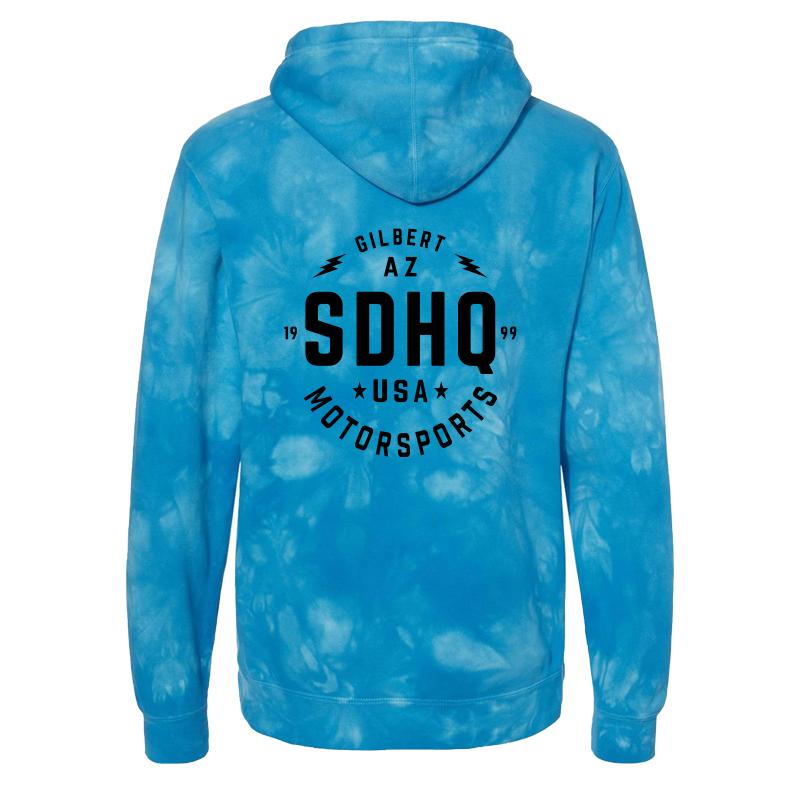 SDHQ Motorsports Blue Tie-Dye Sweatshirt Apparel SDHQ Off Road