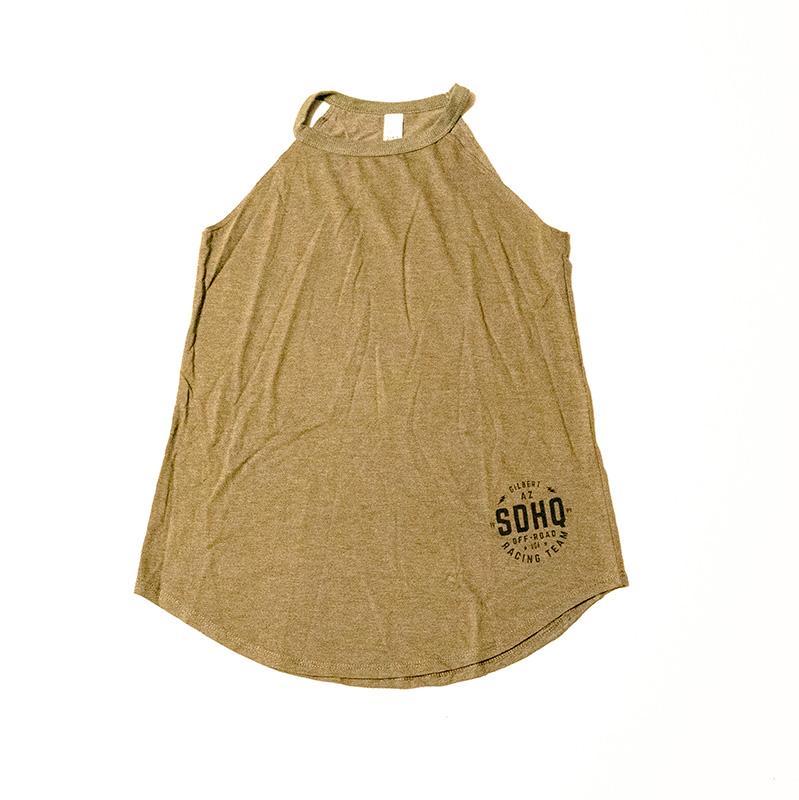 SDHQ Race Ream Women's Rocker Tank-OD Green Apparel SDHQ Off Road