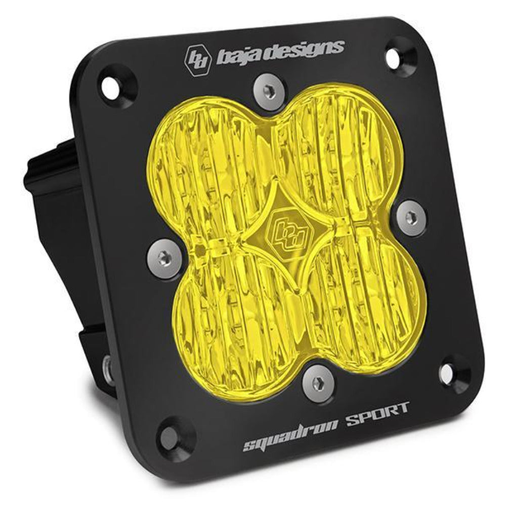 Squadron Sport LED Light Flush Mount Lighting Baja Designs Black Amber Wide Cornering Display