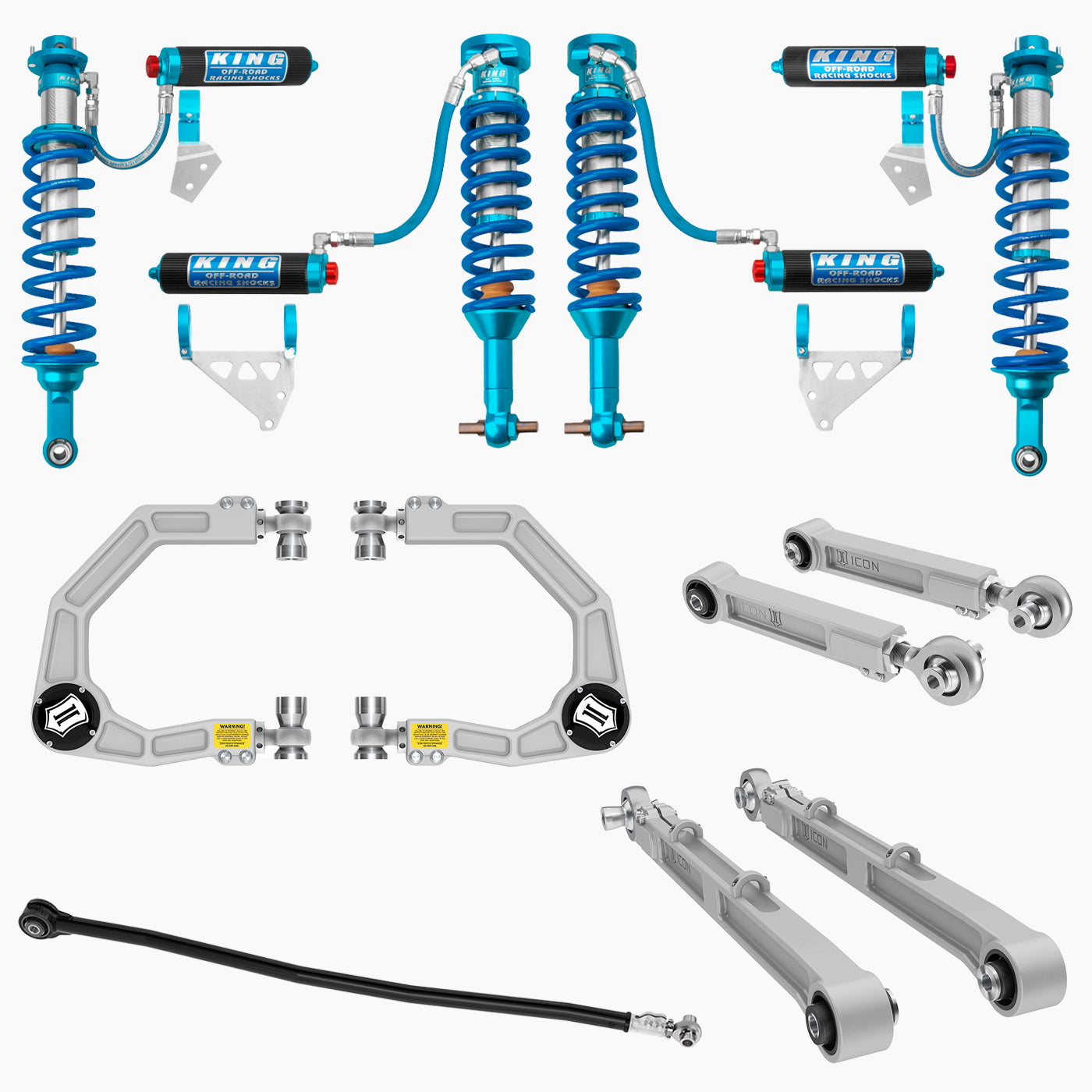 Ford Bronco King 2.5 Finned RR Coilovers w/ Upper Arms & Trailing Arm Combo Kit