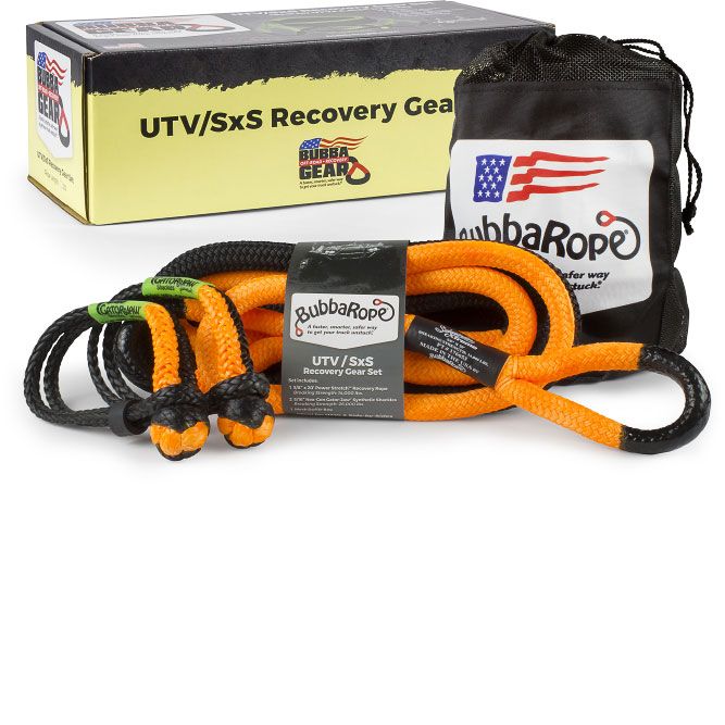 Bubba Rope Off-Road UTV/SxS Gear Set-Orange Display of Included Parts
