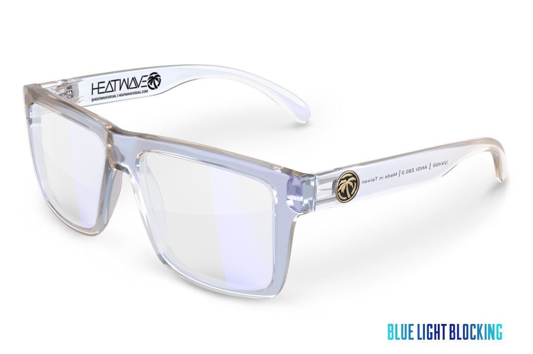 Vise Series Sunglasses-Blue Light Blocking Lens w/ Vapor Clear Frame Display