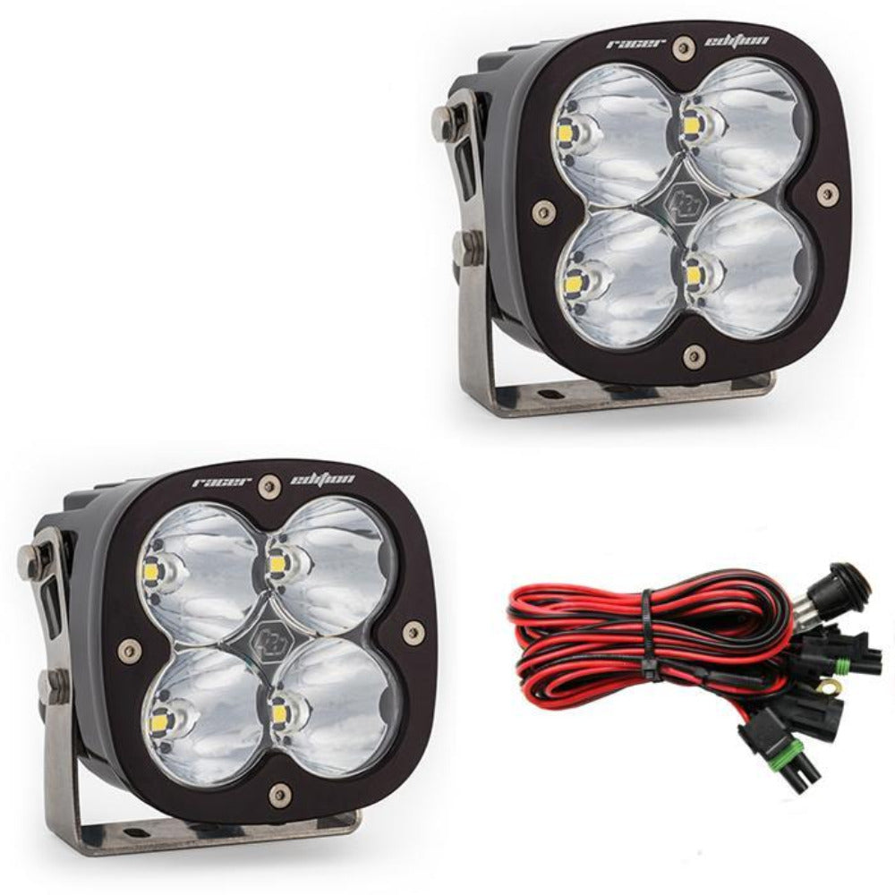 XL Racer Edition Led Light | Pair Lighting Baja Designs Display of Included parts