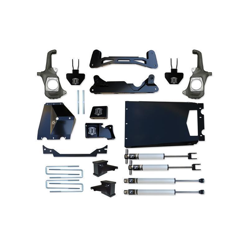 Icon Vehicle Dynamics '11-16 Chevy/GM 2500/3500HD 6-8" Suspension Systems with Torsion Drop