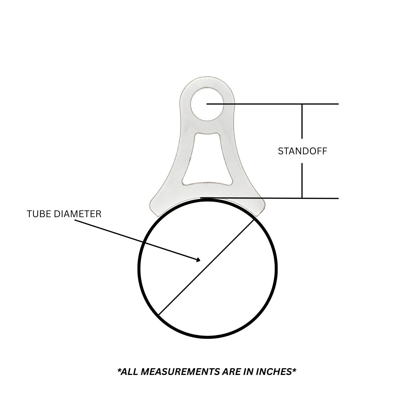 Universal SDHQ Built Stainless Steel Exhaust Hanger Tabs | For 2.5" Diameter Tubing