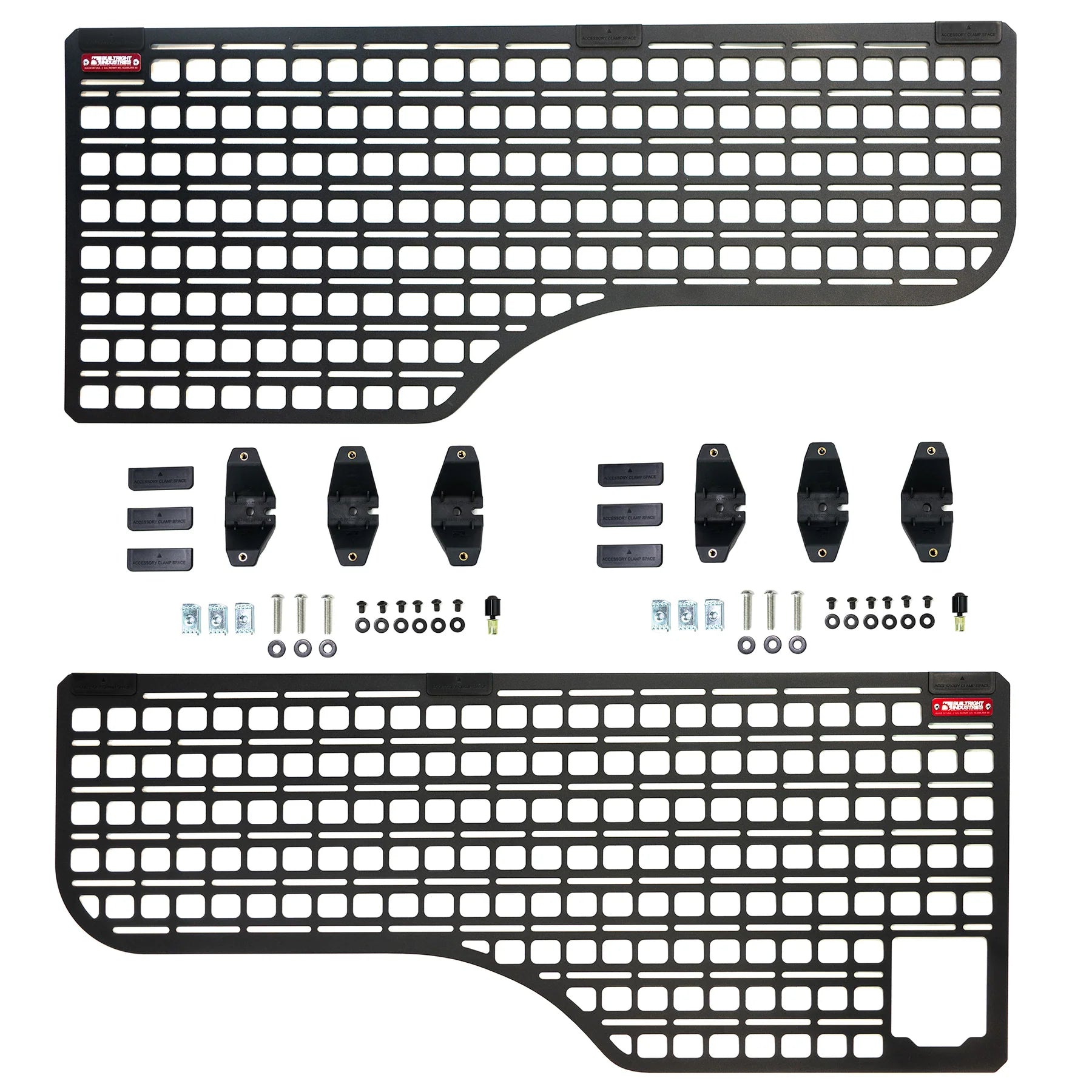'23+ Colorado/Canyon Bedside Rack Molle Panel System Display of Included Parts 