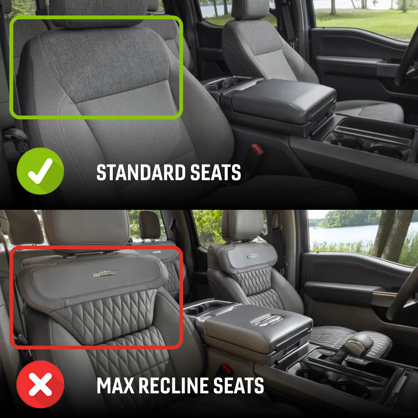 Seat Back Tech Plate MOLLE Kit - Ford F-150 & Raptor (2015-2025), SuperDuty (2017-2025), Ranger (2019-2025)
