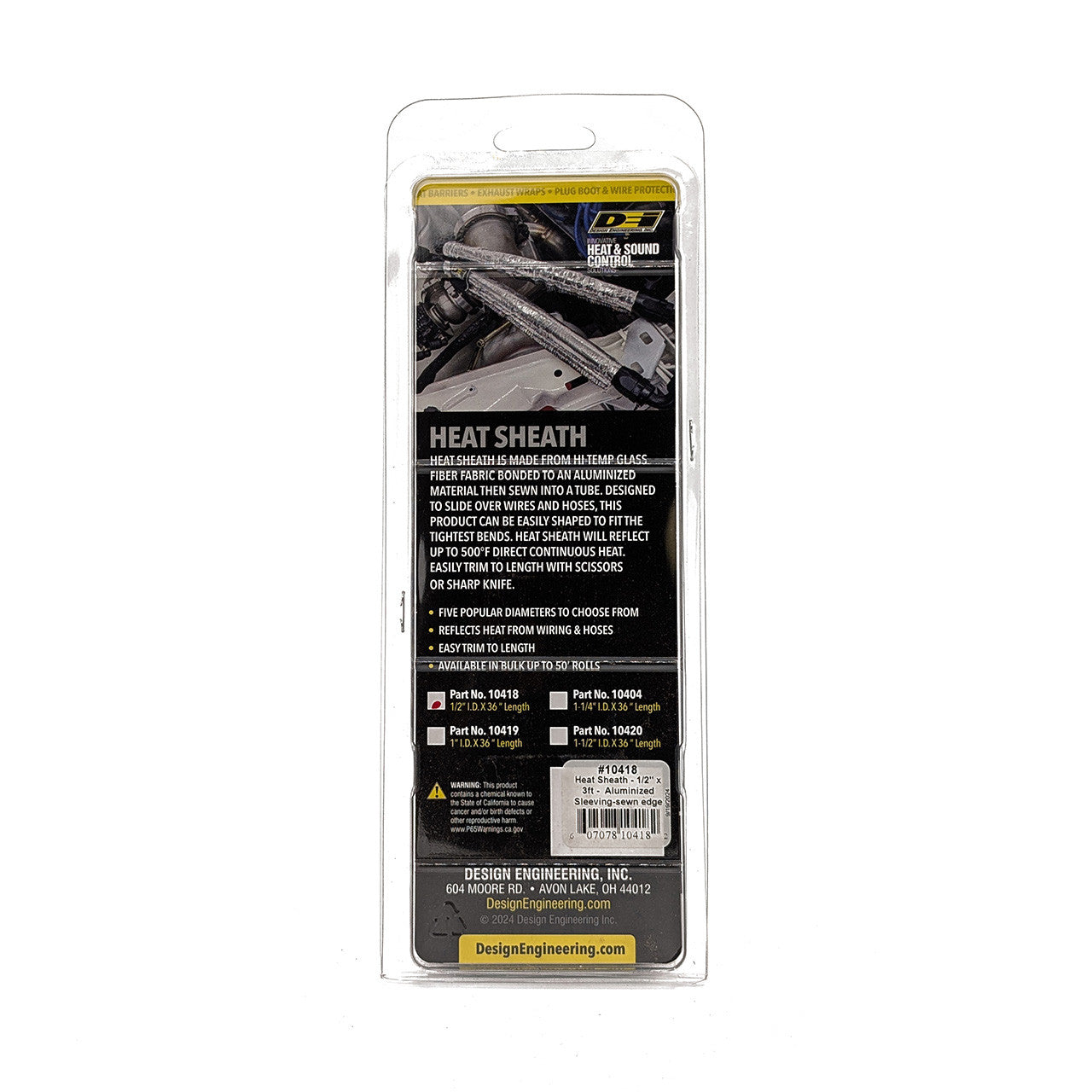 Heat Sheath™ Aluminized Sleeving - 1/2" x 36"