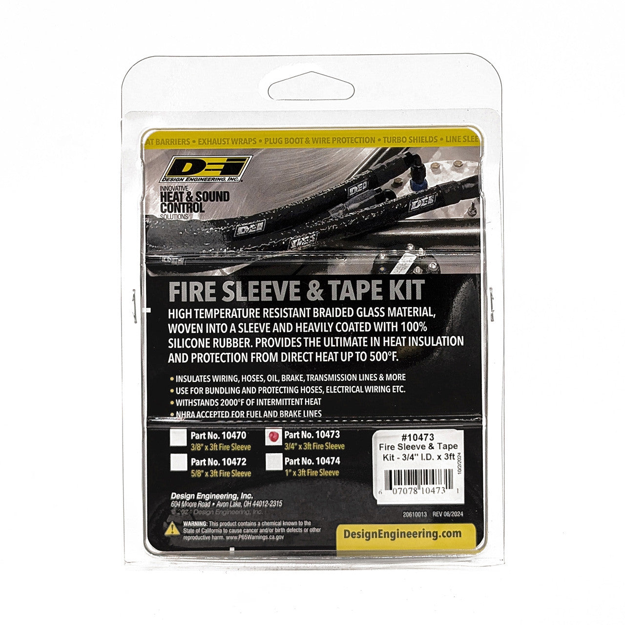 Fire Sleeve™ & Tape Kit - 3/4" x 36"