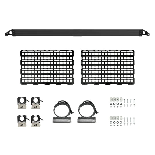 Bulkhead Accessory Rail System w/ 2 Molle Panels + Stage 1 Kit parts