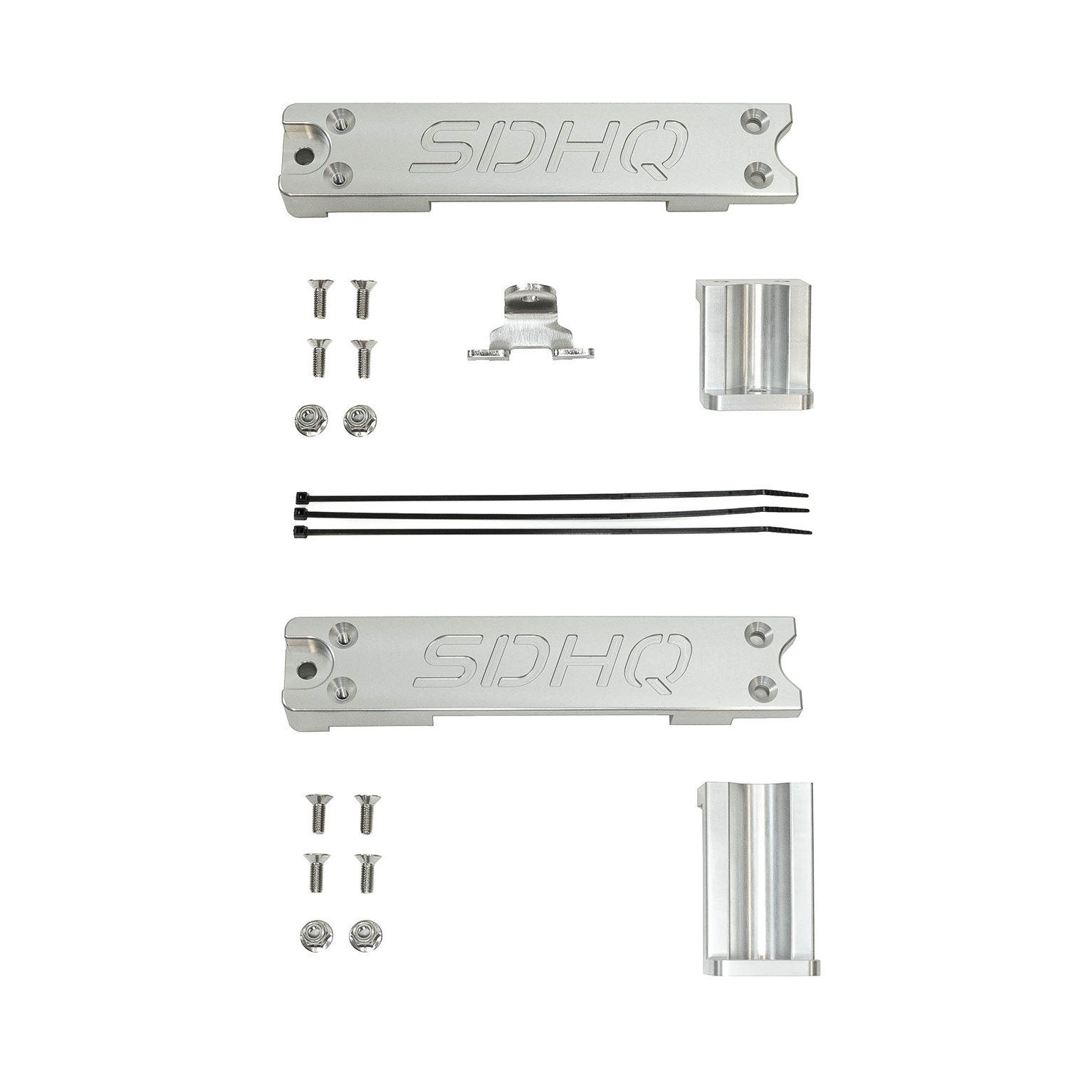 SDHQ Built 2023+ Ford Super Duty Dual Battery Billet Battery Hold Down Kit