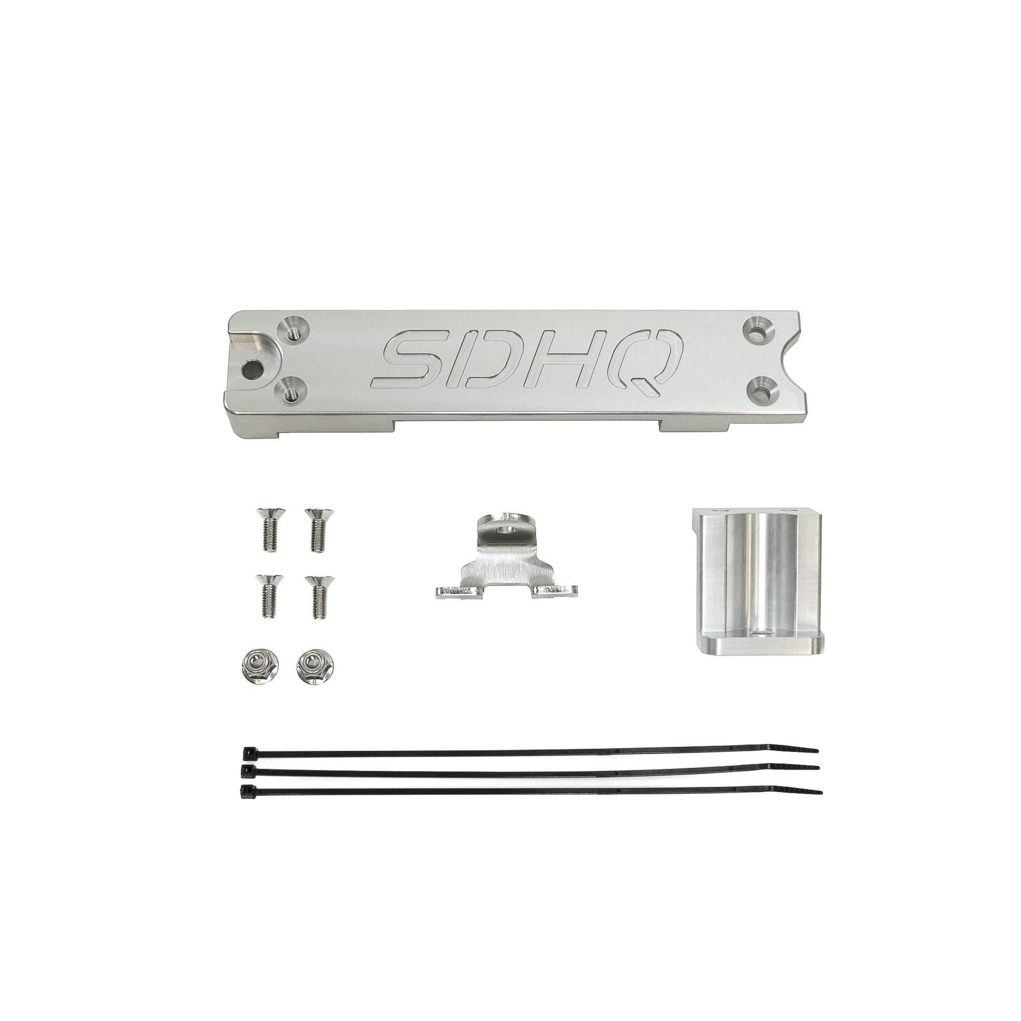 SDHQ Built 2011-2016 Ford Super Duty Single Battery Billet Battery Hold Down Kit