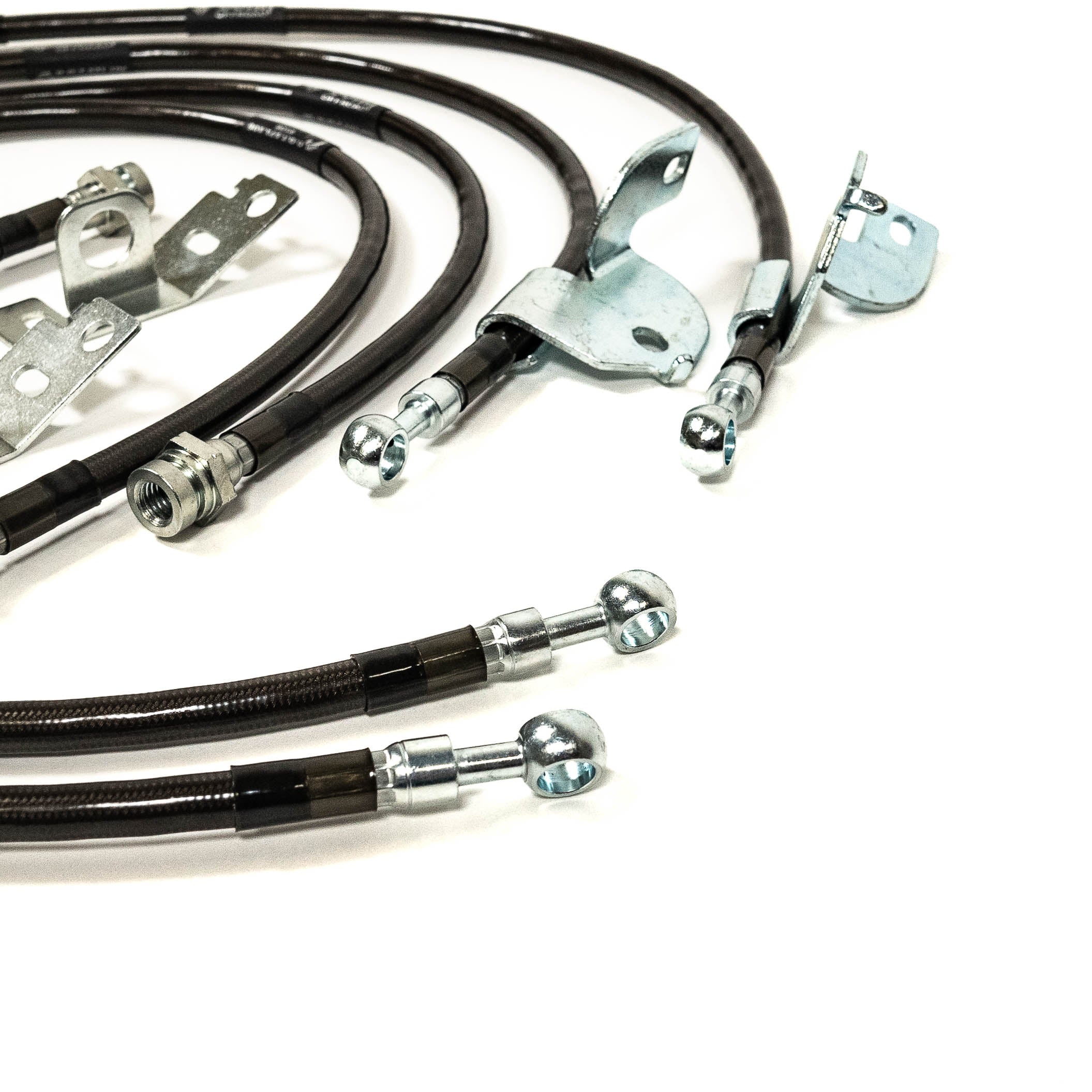 Streamline +14 Extended Steel Braided Rear Brake Line – Black, Fits Yamaha Raptor 700 2006-2015