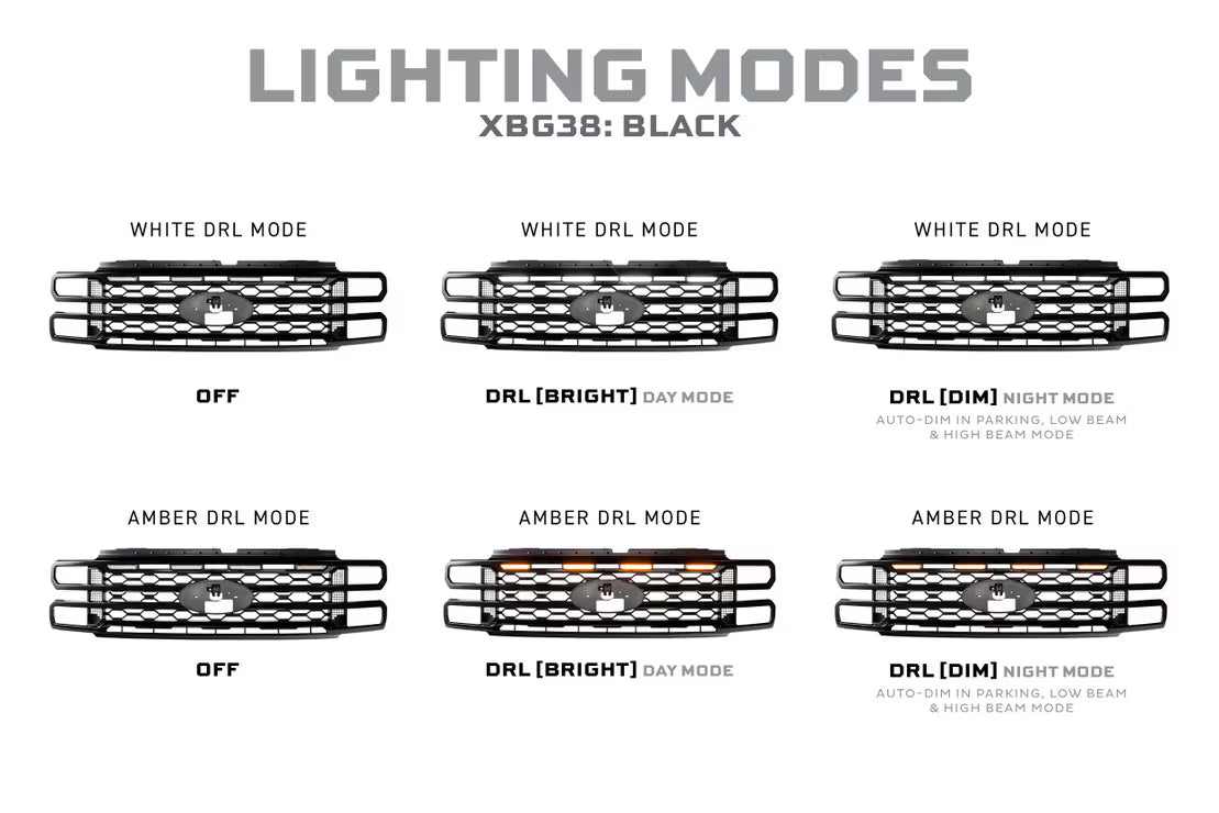 23-26 Ford Super Duty XBG LED DRL Grille
