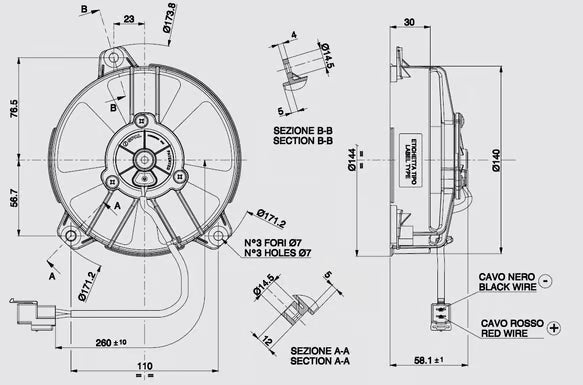 Earl's UltraPro Oil Cooler w/ Fan Pack - 19 Rows - Narrow Cooler Front View Black