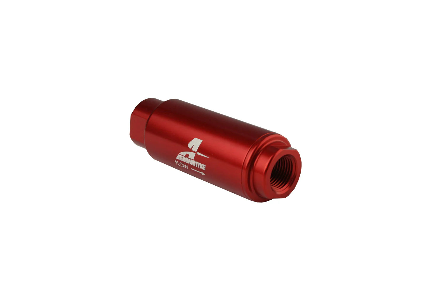 100 Micron Red Fuel Filter with 3/8 NPT Ports & Stainless Mesh Element