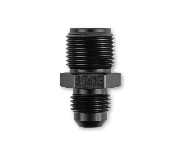 Earl's 11/16"-18 Inverted Flare Male w/ Long Thread to AN -6 Male Adapter Fitting - Black Anodized Aluminum