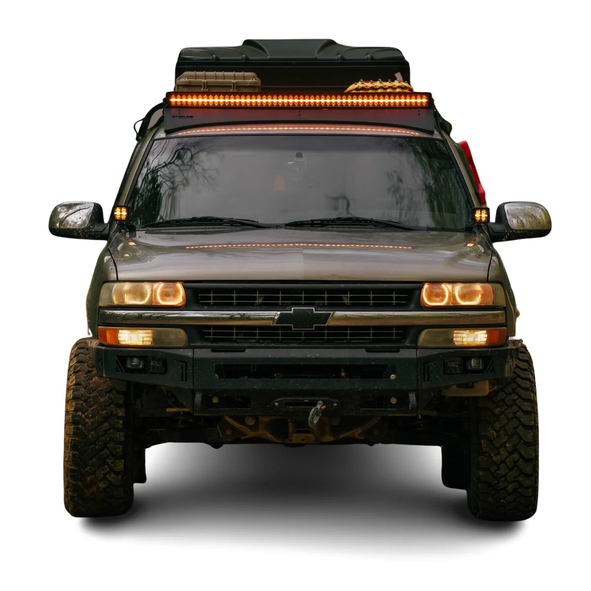 1999-2002 CHEVY 1500 & 2000-2006 TAHOE/SUBURBAN OCTANE FRONT WINCH BUMPER Front View