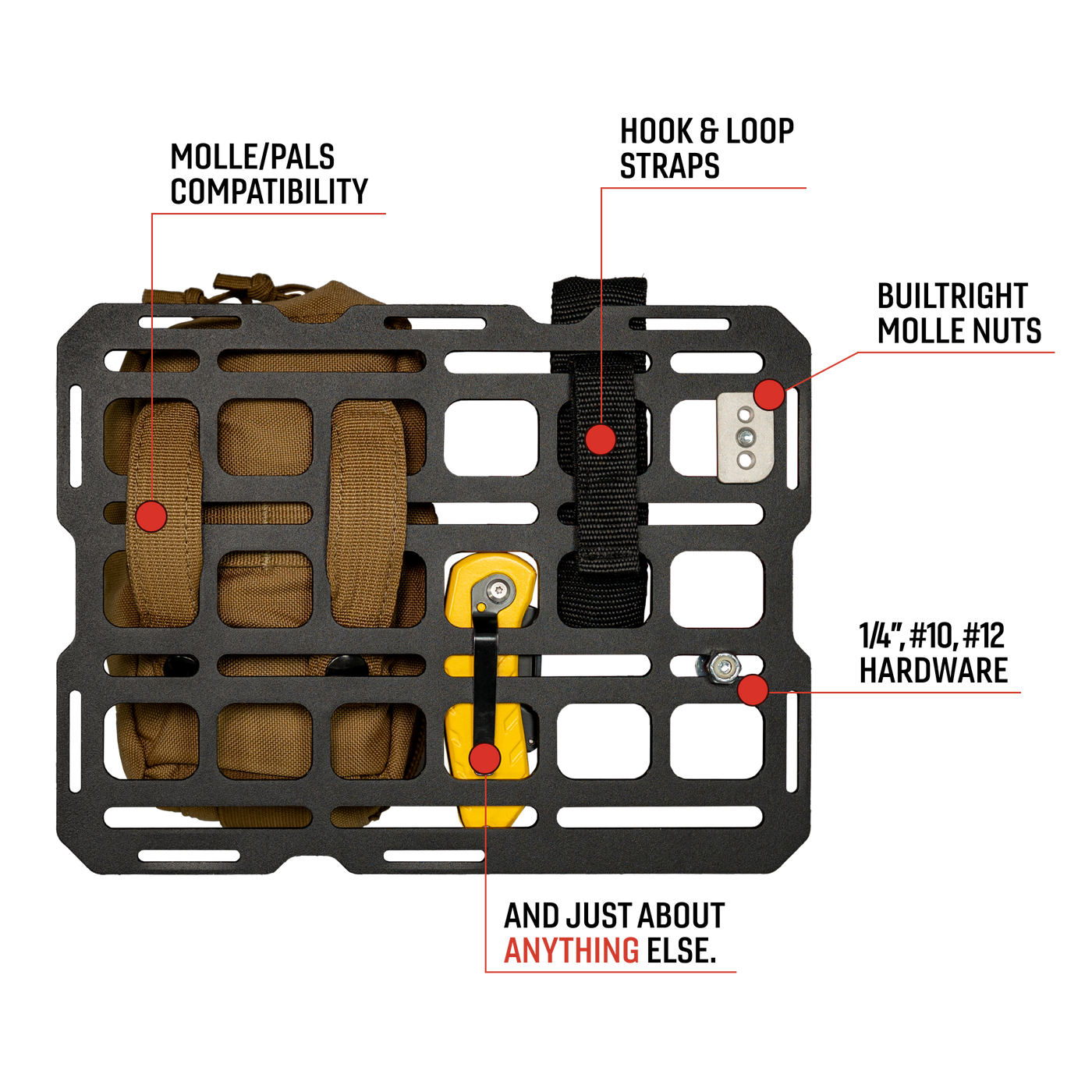 Tech Plate - 23.0"x7.0" | Universal MOLLE Mounting Panel